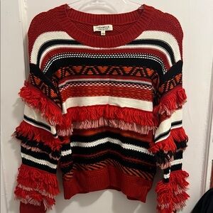 Red and black sweater